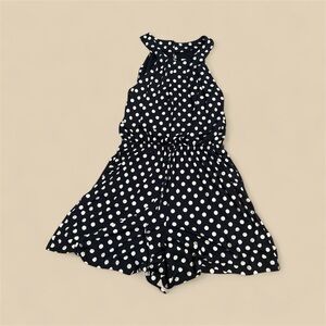 Emma & Michele Navy and White Polka Dot Dress